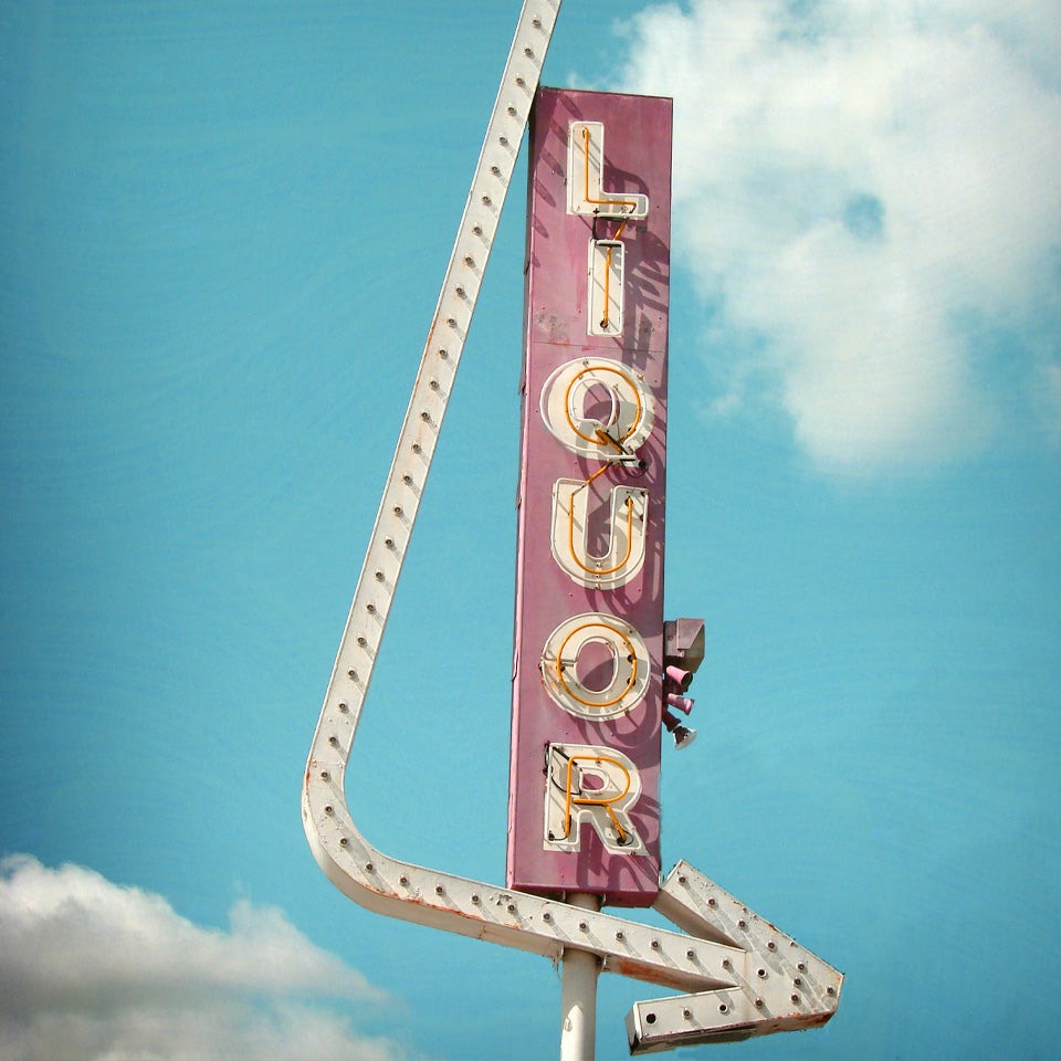 Liquor retail store sign
